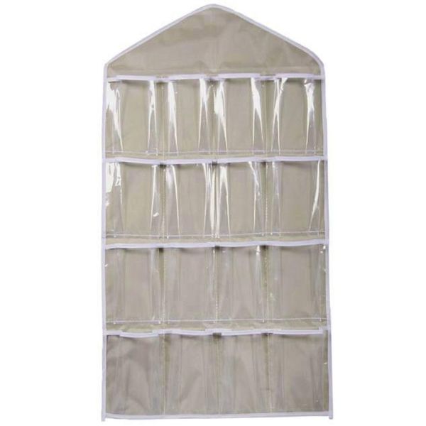 

storage baskets bag 16 pockets clear hanging socks bra underwear rack hanger organizer care festivals celebrations