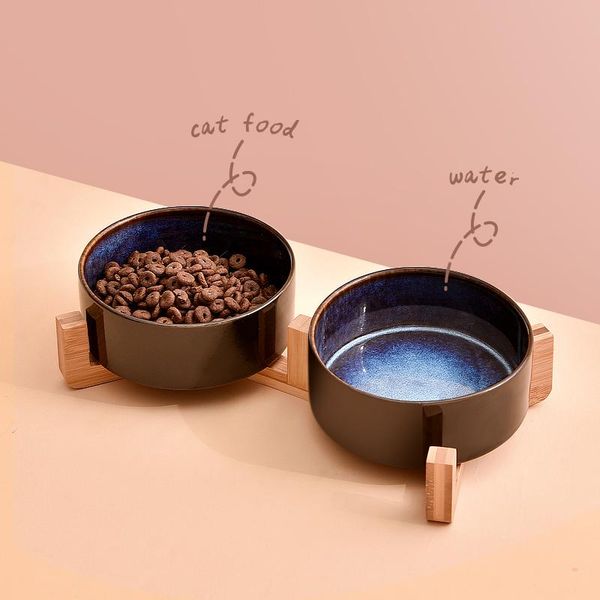 

cat bowls & feeders dog ceramic bowl eating dishes feeder pet small animal feeding for puppy water dispenser bottle supplies products #