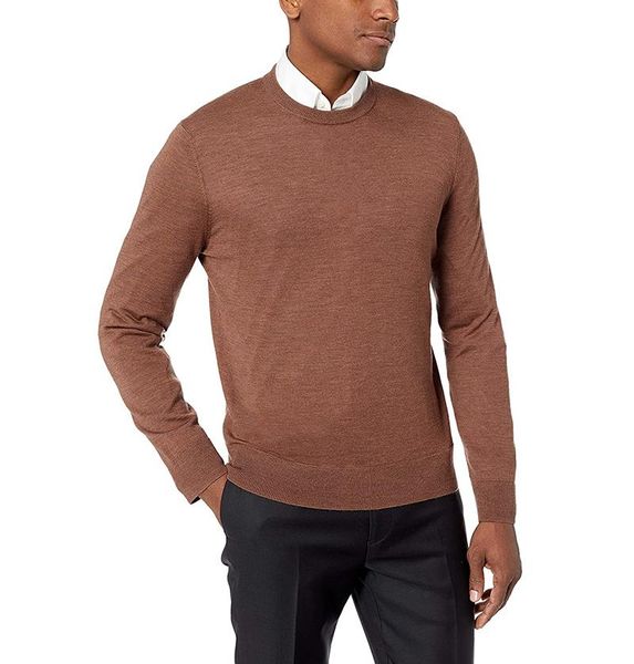 

men's sweaters lightweight merino wool o-neck sweater 100% long-sleeved pullover for men keep warm usa size, White;black