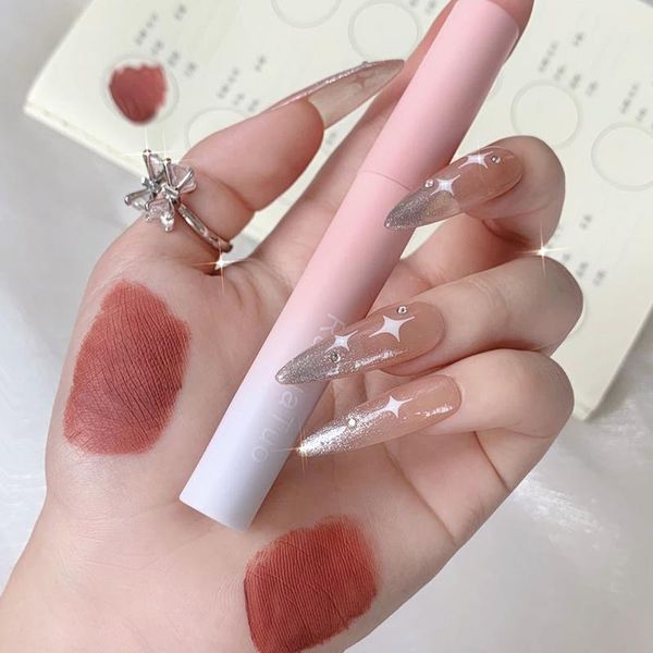 

lip gloss [5 gift boxes] glaze set student non-fading non-stick cup matte velvet make up white lipstick comestics