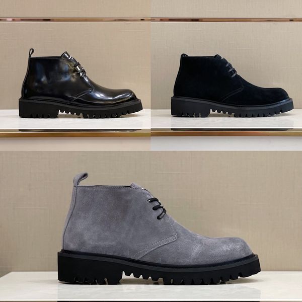 

fashionable men's shoes designer comfortable leather casual luxury flat-bottom lace up outdoor mountaineering martin boots, Red;white