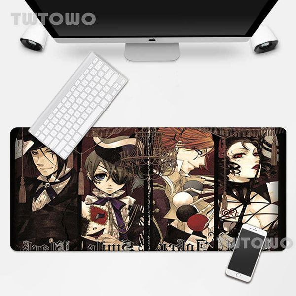 

mouse pads & wrist rests black butler ciel phantomh anime gaming large size mat cartoon natural rubber office decoration mice pad