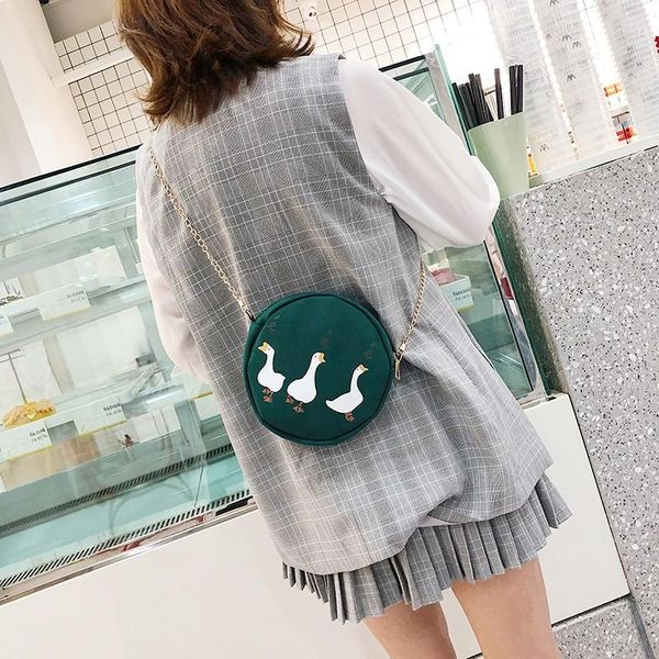 

evening bags 2021 mini shoulder bag canvas fashion round messenger handbag casual women