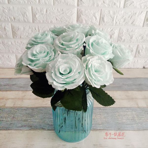 

furniture accessories diy crafts flower crepe paper roses materials package 15 home decoration party gifts