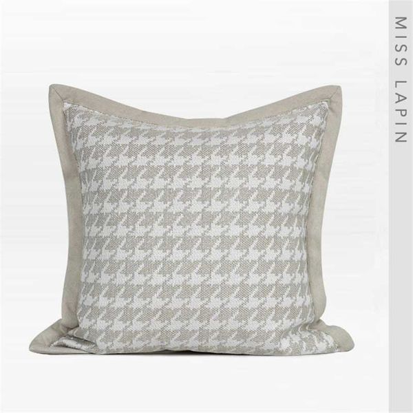

pillow case miss lapin home decor sofa back throw houndstooth design black decorative cushion cover 20 inch x