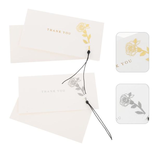 

greeting cards 2pcs rose paper invitation blessing postcard gifts (assorted color)