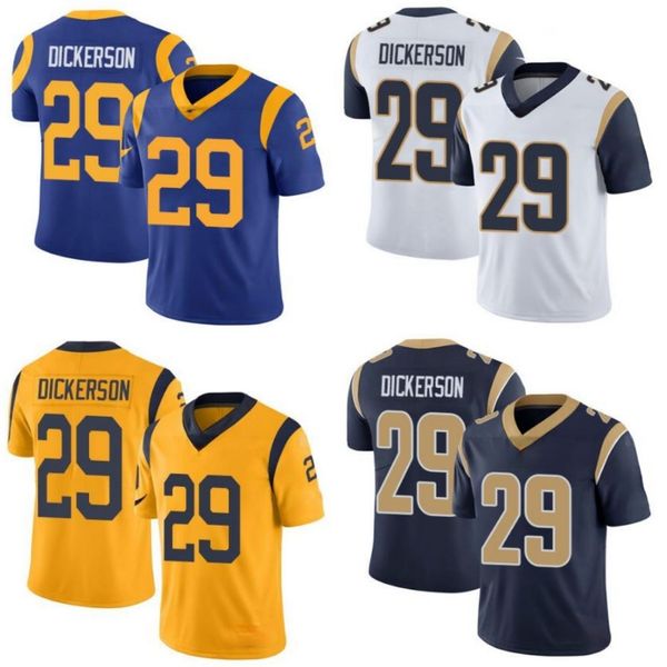 

los angeles rams men #29 eric dickerson women youth limited rush jersey, Black