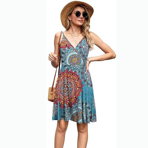 

casual dresses women print v-neck strap backless satin dress 2021 summer ladies fashion causal loose solid sleeveless vestidos femme, Black;gray