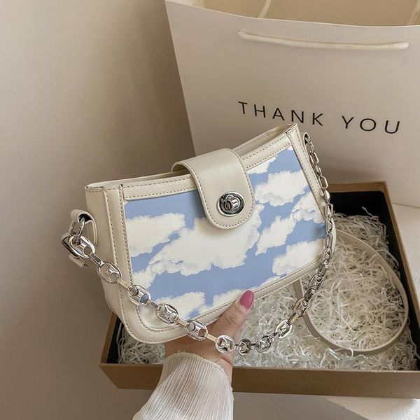 

evening bags 2021 tote bag fashion women's shoulder handbags female sling messager color handbag leather woman