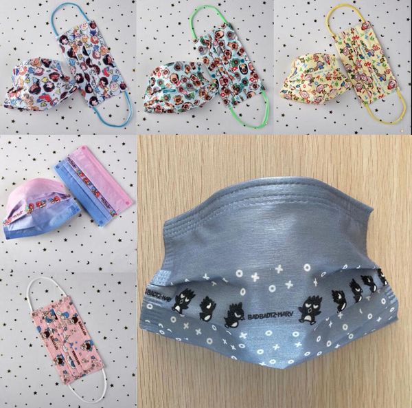 

disposable face masks cartoon print men women sport 95% filtration efficiency dustproof prevention of influenza face masks