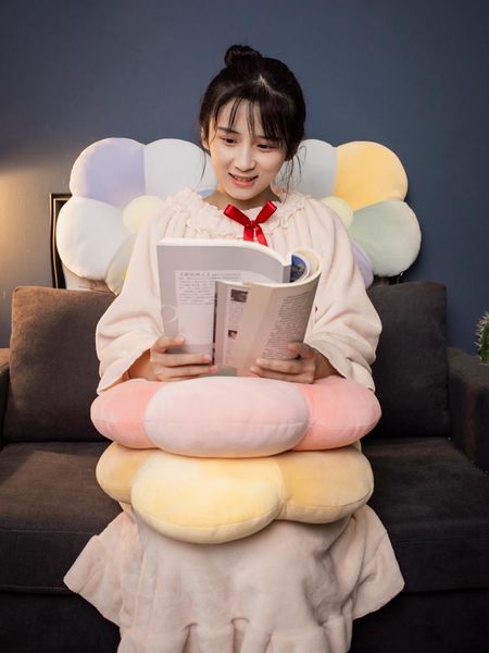 

cushion/decorative pillow 40cm comfortable petal cushion washed pink yellow blue soft tatami floor bed home decoration