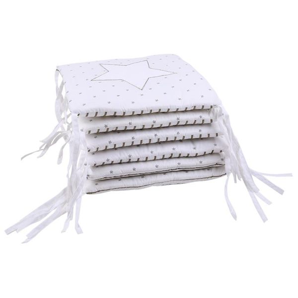 

breathable star pattern padded mesh crib bumper pad for 0-12 month baby bed d50