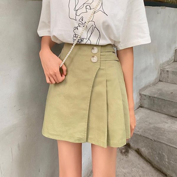 

girls suit] summer new small style high waist white line shirt short skirt two suit parts 5k0t, Black;gray