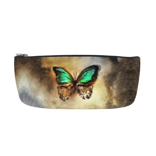 

storage bags butterfly colorful printing painting fashion makeup bag mask case holder for women lady box small pouch student