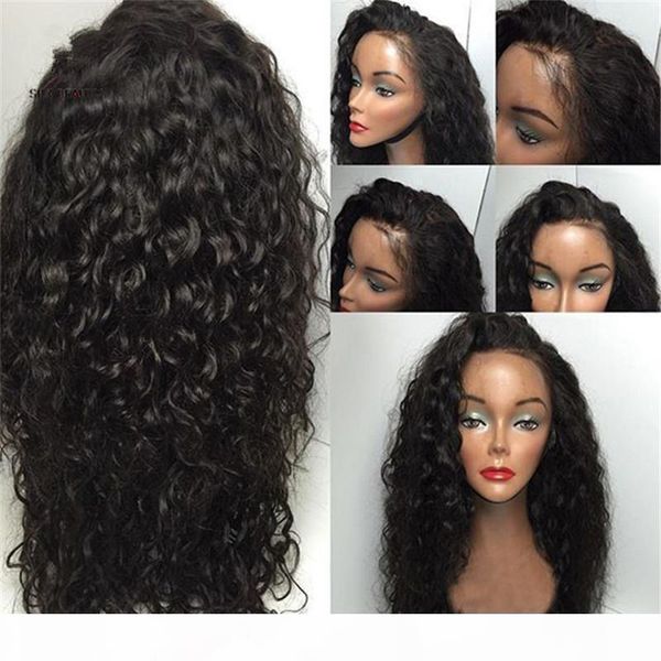 

180 density culy wig full lace wig brazilian hair curly lace front wig glueless full lace human hair wigs for black women, Black;brown