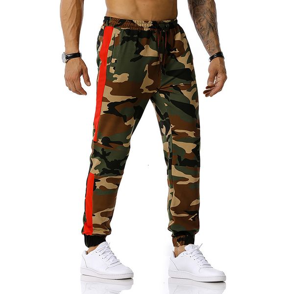 

2021 new mens man stitching camouflage jogging outdoor sports pants hip hop casual trousers fashion streetwear z09p e8t5, Black