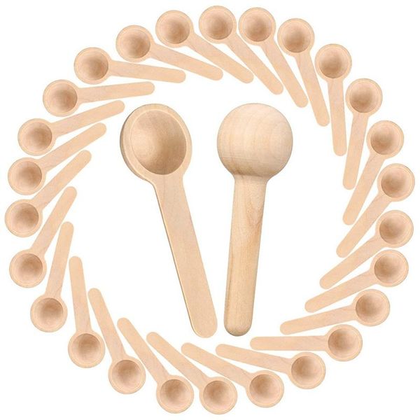 

dinnerware sets 100 pieces mini wooden spoons small condiments salt for spice jam coffee condiment honey teas sugar