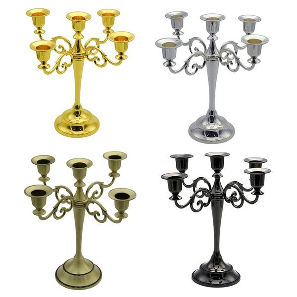 

candle holders 5-candle metal candelabra tall holder wedding event stand
