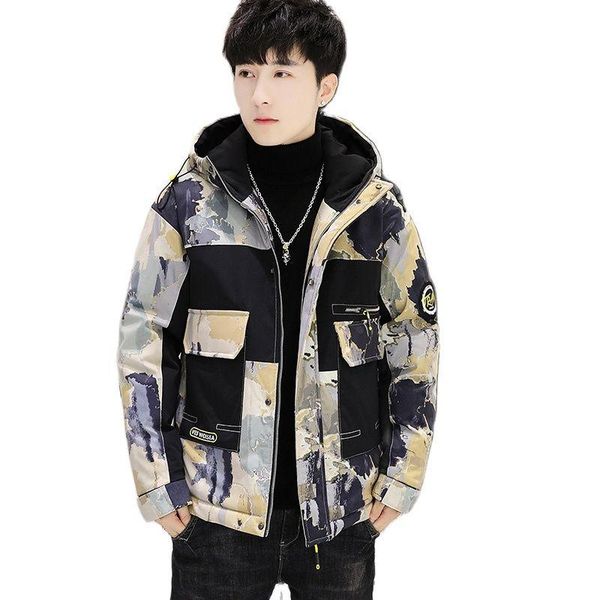 

men's jackets men jacket winter metallic shiny warm thick waterproof parkas outwear outfits windproof hat parka coat, Black;brown
