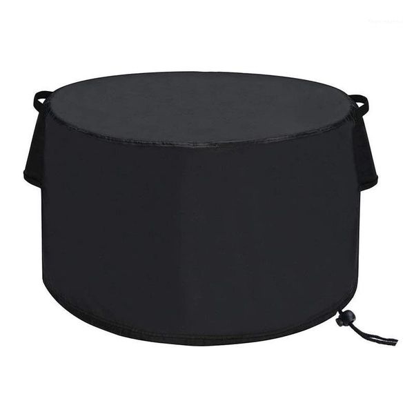 

shade waterproof patio fire pit cover black uv protector grill bbq shelter for outdoor garden yard round canopy furniture covers1