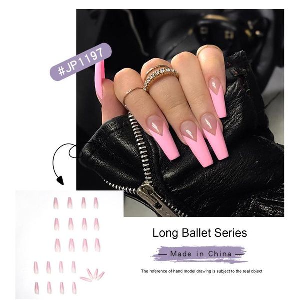 

false nails 24 pieces of fake nail art patches wearable products removable, Red;gold