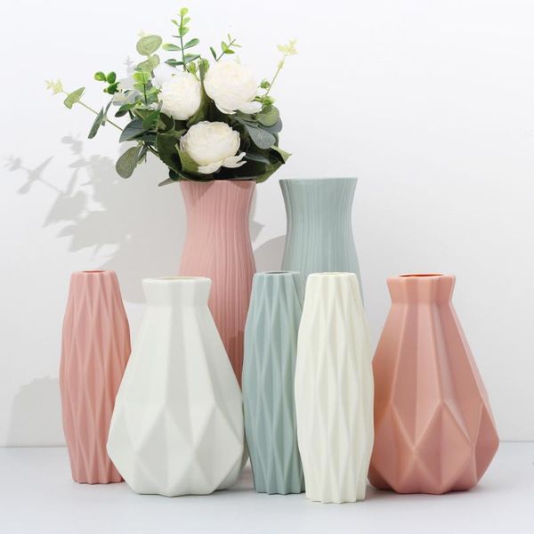 

vases flower vase white imitation ceramic pot decoration home plastic room decor salon casa