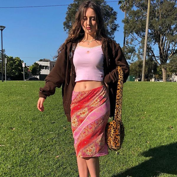 

y2k aesthetic striped womens straight skirt high waist 2021 new trendy midi skirts for female 90s fashion cute skirts, Black