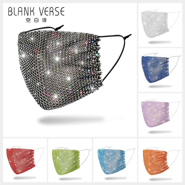 

summer flash color fashion rhinestone with diamond women's new mask