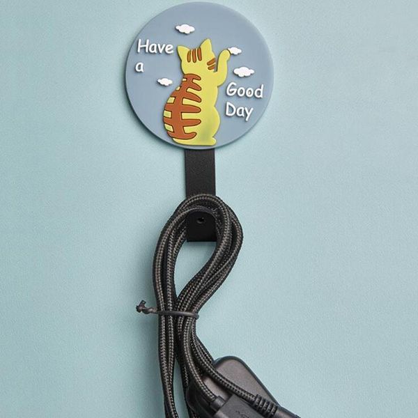 

creative hook cartoon single wall door coat hat hanging kitchen bathroom self-adhesive towel clothes hooks & rails