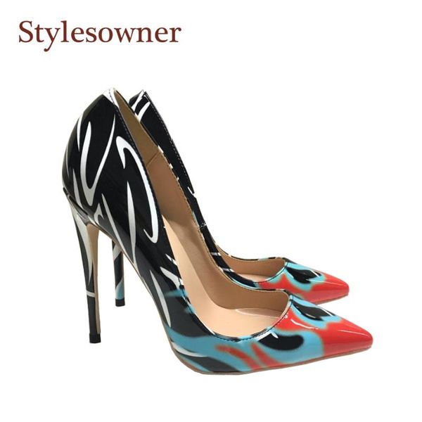 

selling women high heel pumps shoe fashionable shallow mouth pointed toe t-show 12cm high heel mix color party shoes size 44, Black