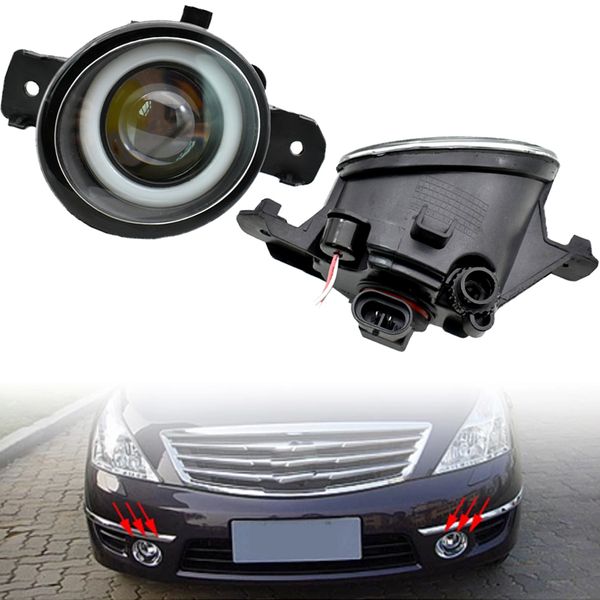 

for nissan qashqai teana altima maxima sentra rogue 1 pair black shell car fog lights bright durable