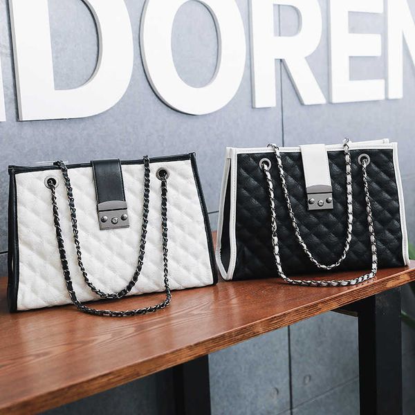 

fashion lingge single shoulder women's bag versatile large capacity high appearance chain hand leisure diagonal