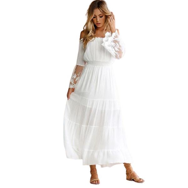 

casual dresses summer gown long dress sleeve off shoudler lace pleated women female party elegant bodycon clothing, Black;gray