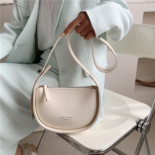 

evening bags semicircle tote female crossbody shoulder for women brand designer wide strap handbags shopper 2021 fashion