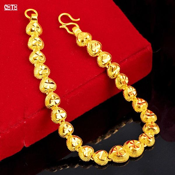 

link, chain romantic love heart shaped ornament bracelet luxurious exquisite jewelry for women's valentine's day gift wholesale, Black