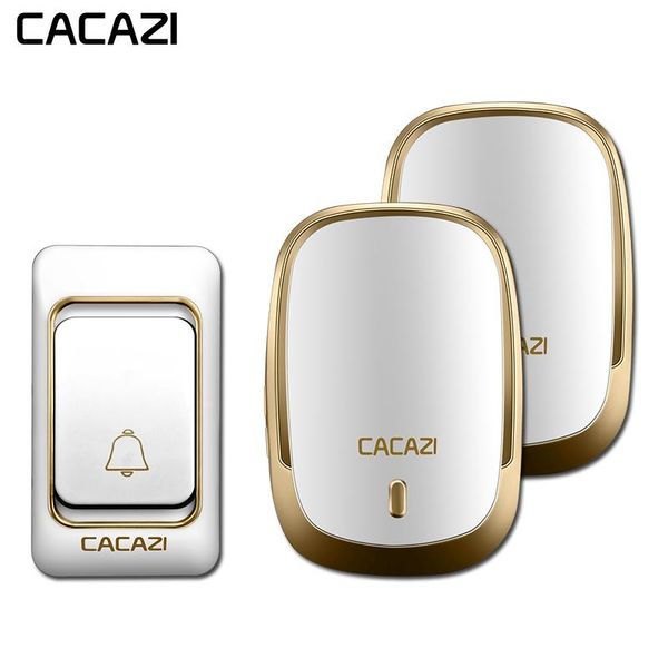 Altro hardware per porte CACAZI Campanello wireless intelligente DC a batteria impermeabile per chiamate domestiche Campanello cordless remoto da 200 m 36 rintocchi 4 Vo