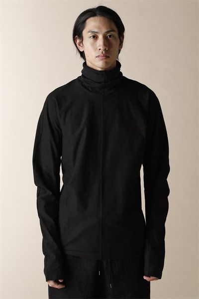 

men's t-shirts long sleeve t-shirt spring and autumn high collar casual pullover personalized fashion youth top, White;black