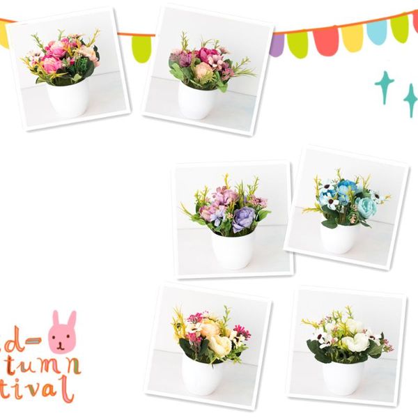 

39styles artificial roses flower bonsai home garden bedroom balcony ornament wedding birthday party christmas decor fake flowers