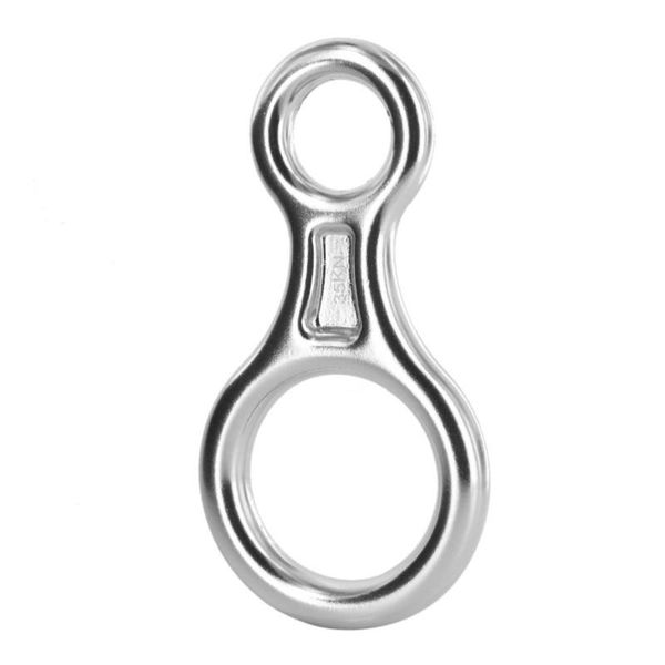 

cords, slings and webbing 1pc climbing rappelling equipment ring belay device 35kn silver