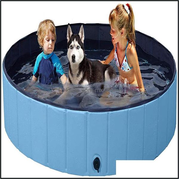 Andere Hundebedarf, Haustier, Haus, Garten, faltbar, Schwimmbad, zusammenklappbare Badewanne für große kleine Haustiere und Babys, Kinder, 120 cm/47 Zoll, 2Kdjk2106 Dro