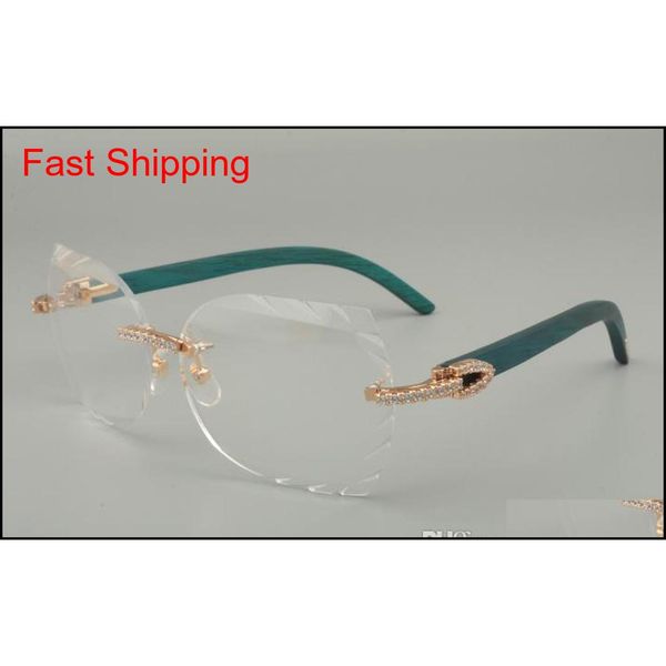 

2019 new fashion high-end carved glasses frame 8300817 diamond series blue / color / hand-carved wooden glasses fra qylrzb pingtoy