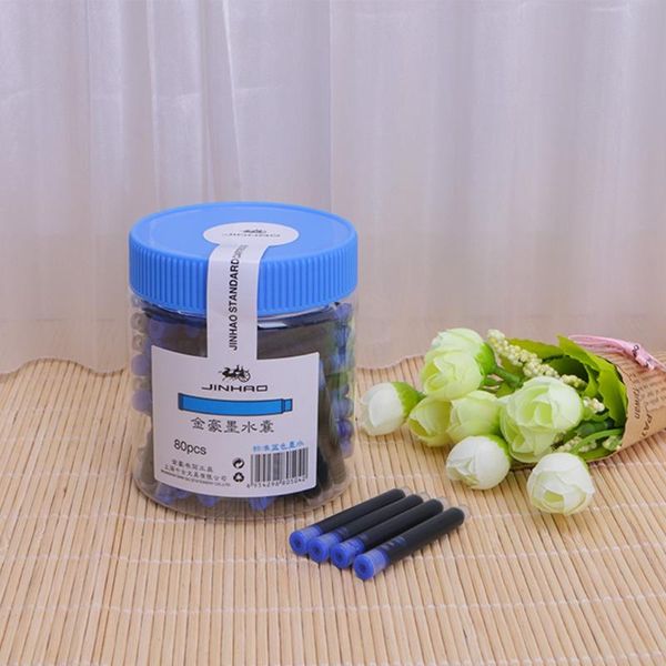 

blue black ink cartridges for fountain pen refillable bag standard 2.6mm 53cc refills, Black;red