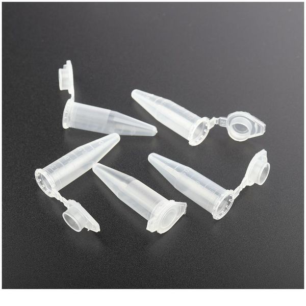 

50pcs 10*41mm 1.5ml mini plastic bottles container home storage transparent small bottles prc tube home garden stor qyloek