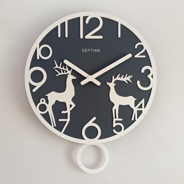 

wall clocks nordic digital art silent clock modern design black creative living room luxury relogio parede watch