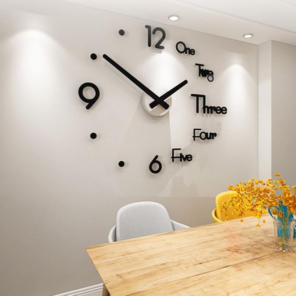 

wall clocks high diy large clock 3d sticker modern design decorative for home decoration lg66