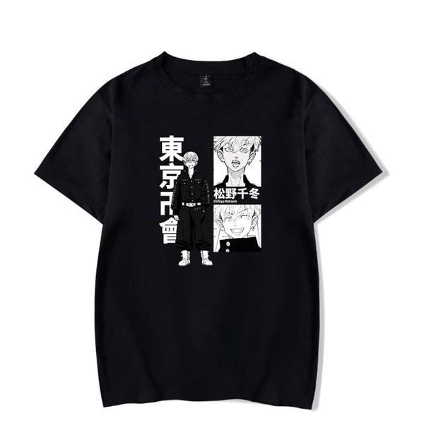 

men's t-shirts 2021 tokyo revengers 2d print t-shirt women/men clothes short sleeve, White;black