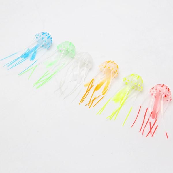 

decorations 2pcs/lot glowing effect aquarium artificial jellyfish ornament fish tank decoration