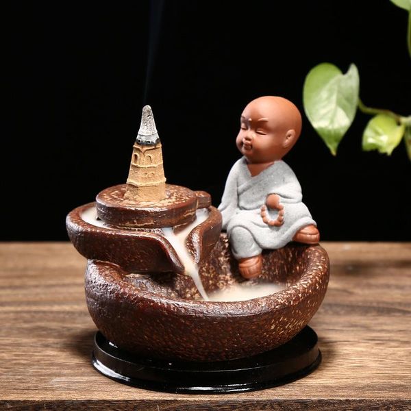 

fragrance lamps creative ceramic flowing backwards incense burner zen spirit purple sand