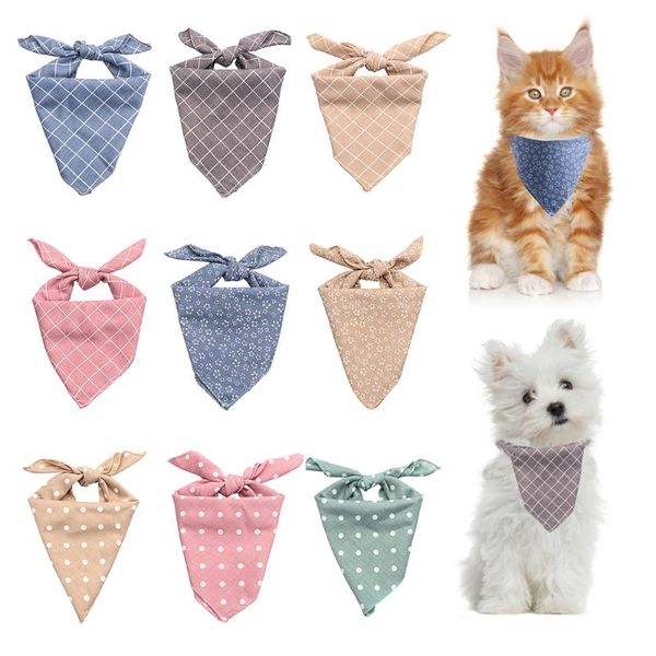 

dog apparel cute dots neckerchief triangle scarf bib pet collars cat neck bandanas
