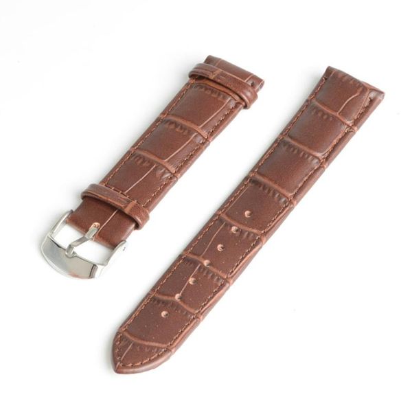 

watch bands 20mm genuine leather band strap bracelet dark brown watchbands gift, Black;brown